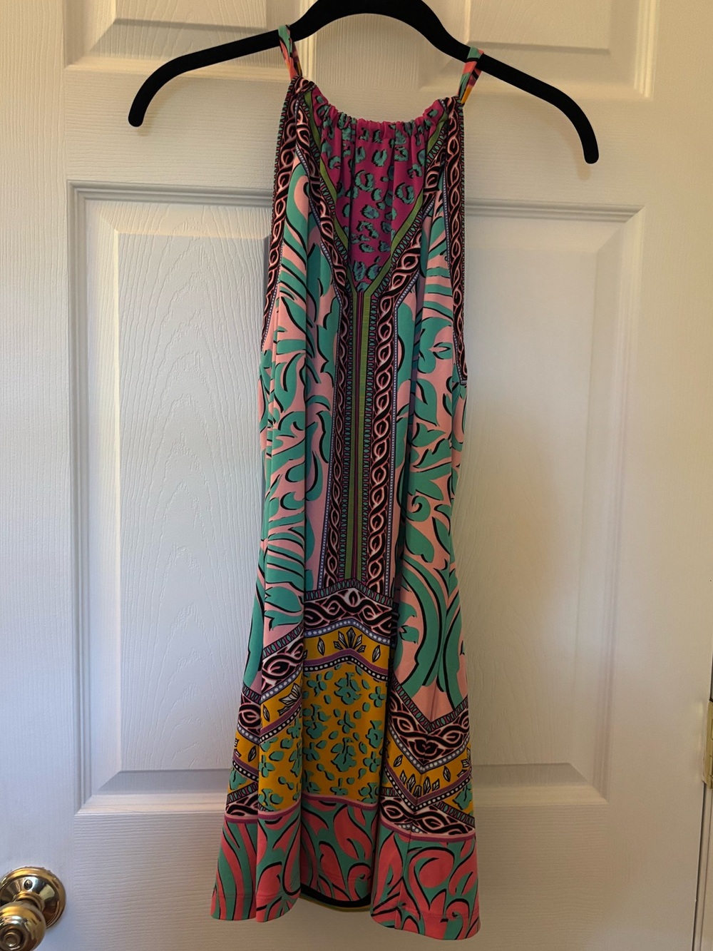 Halebob Vibrant Multi-Color Halter Women's Dress